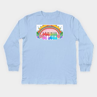 Summer Of Love Rainbow Pop Paradise Kids Long Sleeve T-Shirt